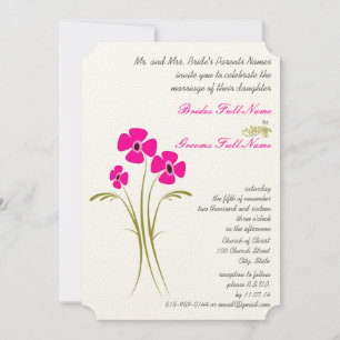 Invitación Raspberry Lime Gerbers Wedding Invitations