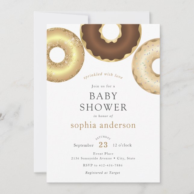 Invitación Rasplante de amor en Baby Shower (Anverso)