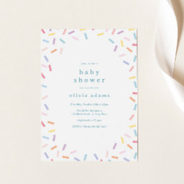 Invitación Rasplante de arcoiris rociado de bebé