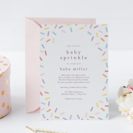 Invitación Rasplante de arcoiris rociado de bebé