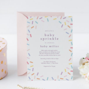 Invitación Rasplante de arcoiris rociado de bebé