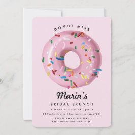 Invitación Rasplante de arcoiris rosa Donut Ducha de novias