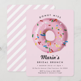 Invitación Rasplante de arcoiris rosa Donut Ducha de novias