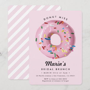 Invitación Rasplante de arcoiris rosa Donut Ducha de novias