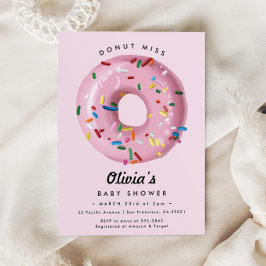 Invitación Rasplante de arcoiris rosa en Baby Shower