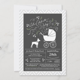 Invitación Rat Terrier Baby Shower Género neutro