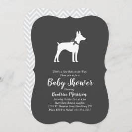 Invitación Rat Terrier Dog Baby Shower Género neutro