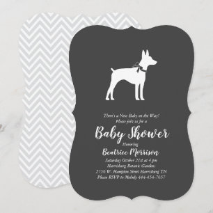 Invitación Rat Terrier Dog Baby Shower Género neutro