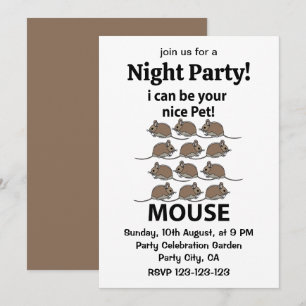 Invitación Raton Animal Raton Puedo Ser Tu Bonito Raton Masco