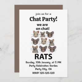 Invitación Rats Animal Estamos En Chat Rats Gratis
