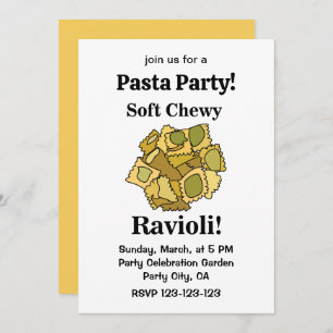 Invitación Ravioli Pasta comida italiana