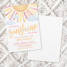 Invitación Ray De Sunshine Pink Chica Baby Shower