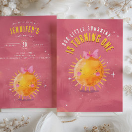 Invitación Ray of Joy - Sunshine First Birday Party