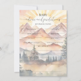 Invitación Ray of Sunshine Baby Advice & Predictions Card