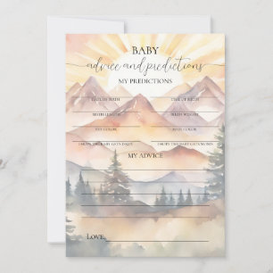 Invitación Ray of Sunshine Baby Advice & Predictions Card