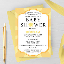 Invitación Ray of Sunshine Baby Shower Invitation
