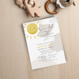 Invitación Ray of Sunshine Clouds Gender Neutral Baby Shower
