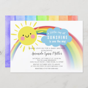 Invitación Ray of Sunshine On the Way Baby Shower Invitation