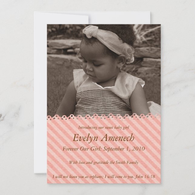 Invitación Raya del vintage: Bubblegum (Anverso)