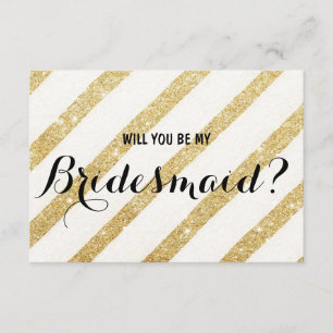 Invitación Raya moderna del oro del cepillo usted será mi