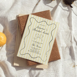 Invitación Rayas amarillas suaves Bridal Soirée