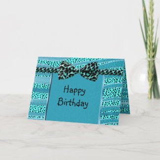 Invitación Rayas azules de la cebra del dulce dieciséis del