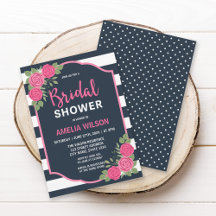 Rayas blancas azules rosas rosas azules ducha de n