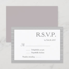 Invitación Rayas blancas minimalistas grises tono rosa RSVP