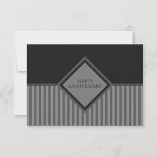 Invitación rayas de aniversario feliz