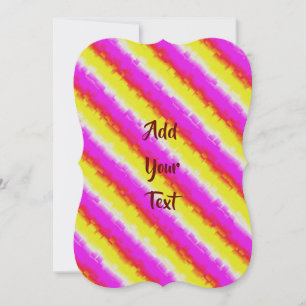 Invitación Rayas de arco iris rosado de Artdeco