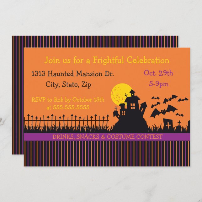 Invitación Rayas de barro (Anverso / Reverso)