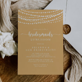 Invitación Rayas de cadena Amarillas Bridesmaids Ducha de alm