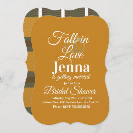 Invitación Rayas de caída modernas ducha de novia