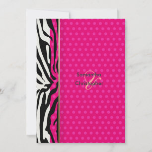 Invitación Rayas de cebra/Invitaciones de boda/puntos