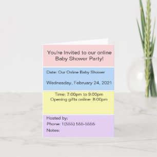 Invitación Rayas de primavera pastel