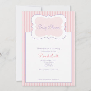 Invitación Rayas del caramelo - Baby Shower PP