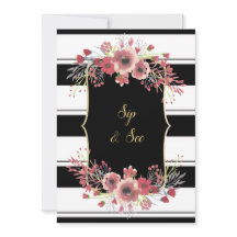 Rayas Elegantes Florales Acuarela Sip & See