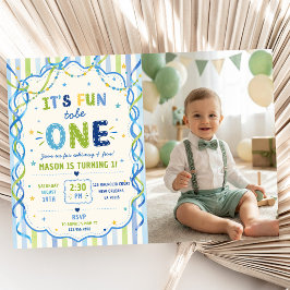 Invitación Rayas Es Divertido Ser Un Cumpleaños Colorido