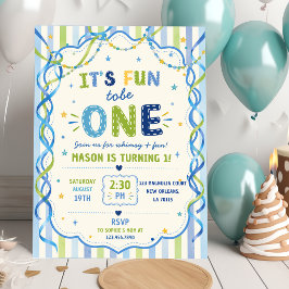 Invitación Rayas Es Divertido Ser Un Cumpleaños Colorido