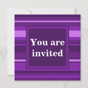 Invitación Rayas moradas monográficas