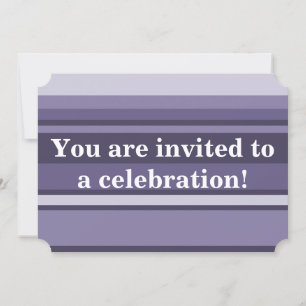 Invitación Rayas moradas monográficas