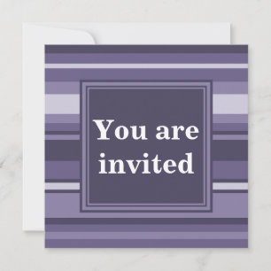Invitación Rayas moradas monográficas