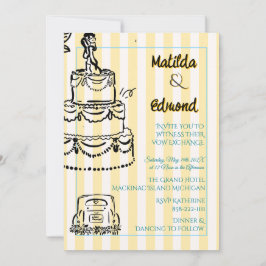 Invitación Rayas pastel elegantes y caprichosas
