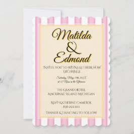 Invitación Rayas pastel elegantes y caprichosas