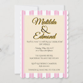 Invitación Rayas pastel elegantes y caprichosas