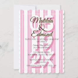 Invitación Rayas pastel elegantes y caprichosas