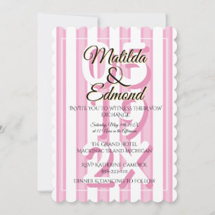Invitación Rayas pastel elegantes y caprichosas 