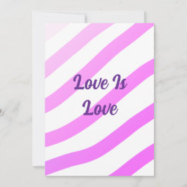Invitación Rayas rosas coloridas amor pastel orgullo amor