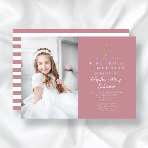 Invitación Rayas rosas, cruza Chica, primera foto de la comun