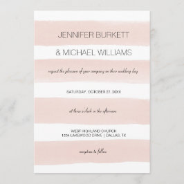 Invitación Rayas Rubor modernas